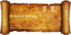 Babala Norma névjegykártya